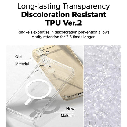 MagSafe-kuori Samsung Galaxy S24 FE S721:lle, Ringke, Fusion, Läpinäkyvä
