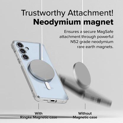 MagSafe-kuori Samsung Galaxy S24 FE S721:lle, Ringke, Fusion, Läpinäkyvä
