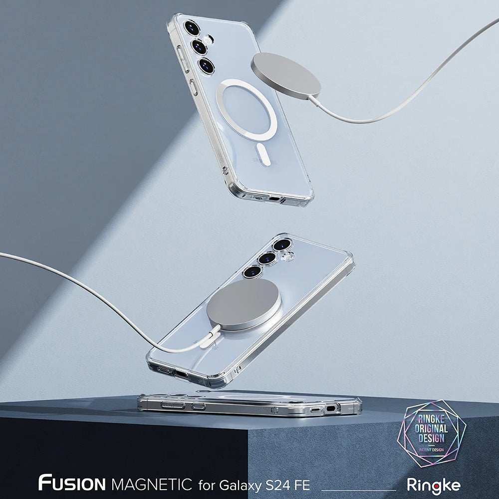 MagSafe-kuori Samsung Galaxy S24 FE S721:lle, Ringke, Fusion, Läpinäkyvä