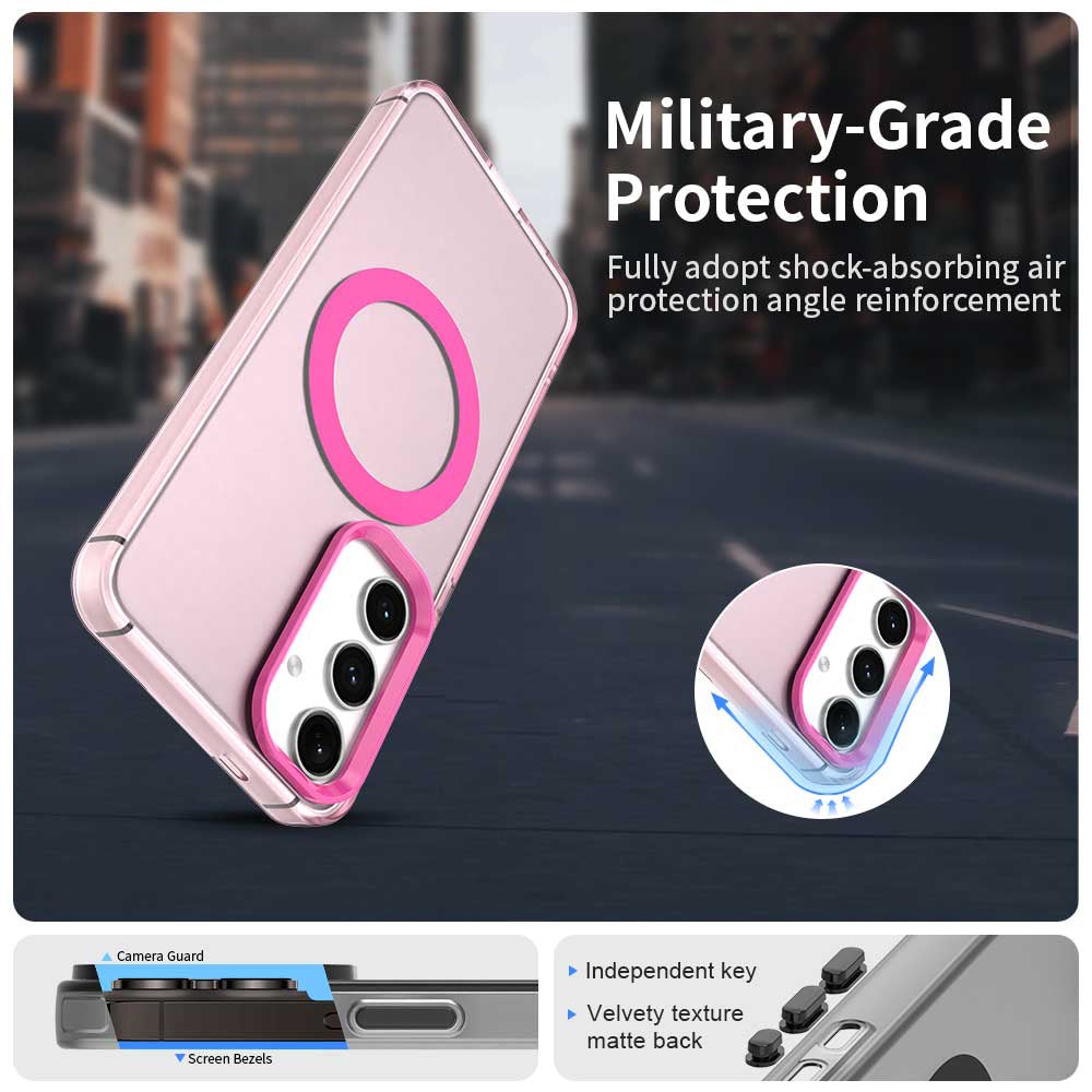 MagSafe-kuori Samsung Galaxy S24 FE S721:lle, Techsuit, CandyCase, Vaaleanpunainen