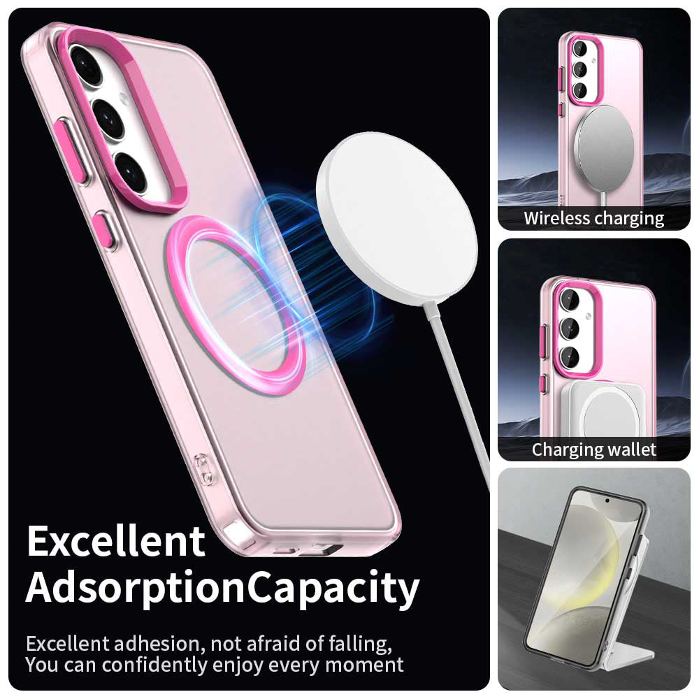 MagSafe-kuori Samsung Galaxy S24 FE S721:lle, Techsuit, CandyCase, Vaaleanpunainen