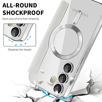 MagSafe-kuori Samsung Galaxy S24 FE S721:lle, Techsuit, SmartMag Book, Harmaa