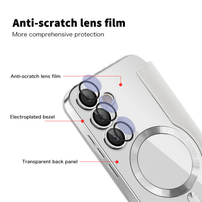 MagSafe-kuori Samsung Galaxy S24 FE S721:lle, Techsuit, SmartMag Book, Harmaa