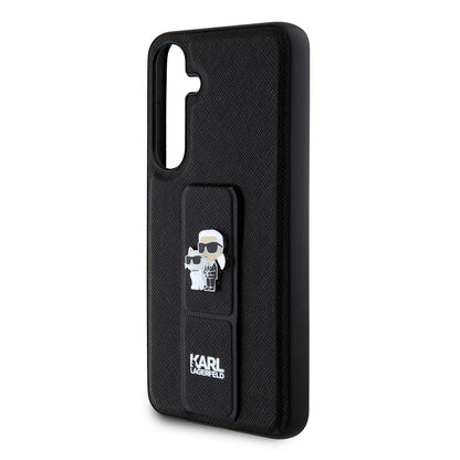 MagSafe-kotelo Samsung Galaxy S24+ S926:lle, Karl Lagerfeld, Saffiano Gripstand Karl & Choupette, Musta