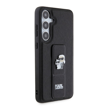 MagSafe-kotelo Samsung Galaxy S24+ S926:lle, Karl Lagerfeld, Saffiano Gripstand Karl & Choupette, Musta
