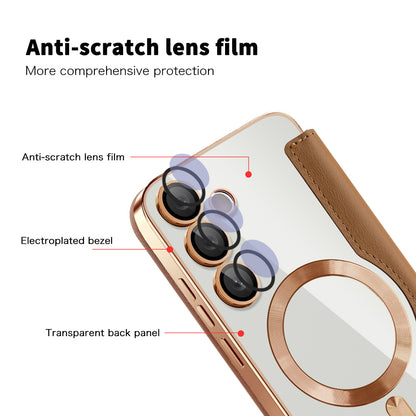 MagSafe Case for Samsung Galaxy S24+ S926, Techsuit, SmartMag Book, Brown