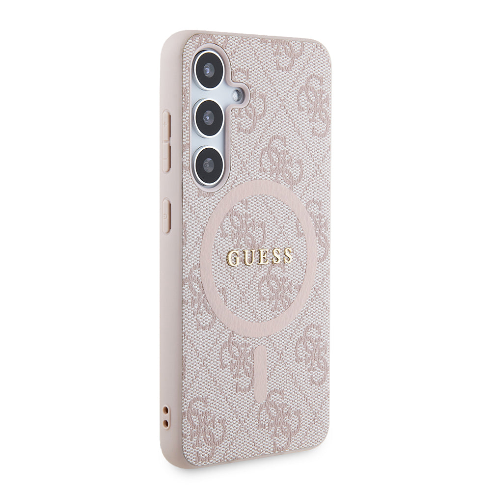 MagSafe-kotelo Samsung Galaxy S24 S921:lle, Guess, 4G Collection, Pinkki