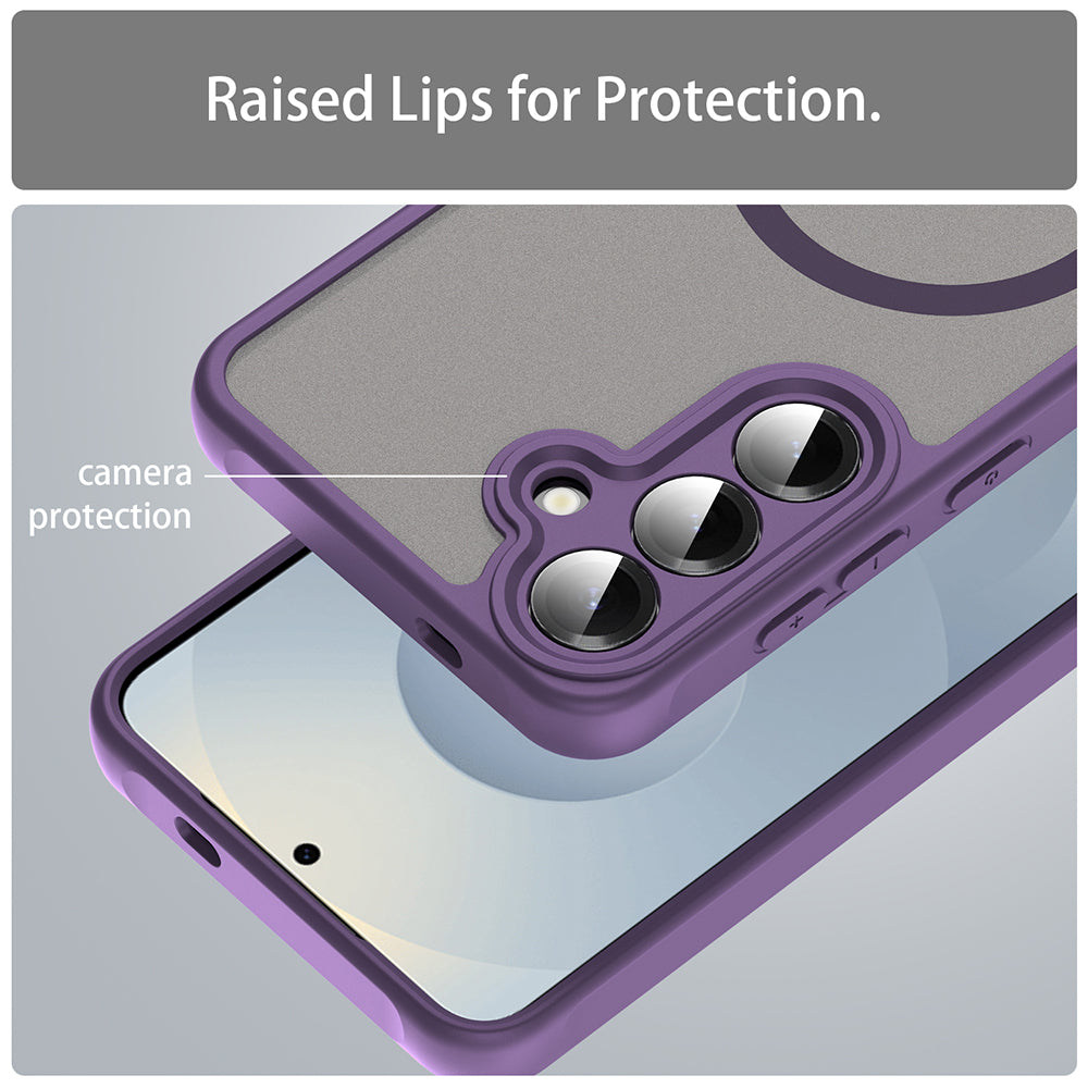 MagSafe-kuori Samsung Galaxy S24 S921:lle, Techsuit, HaloFrost II, Violetti