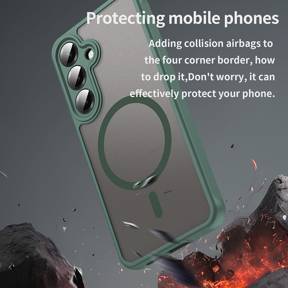 MagSafe-kuori Samsung Galaxy S24 S921:lle, Techsuit, HaloFrost II, Vihreä