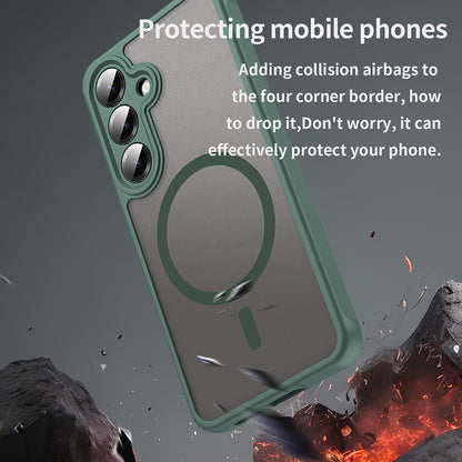 MagSafe-kuori Samsung Galaxy S24 S921:lle, Techsuit, HaloFrost II, Vihreä