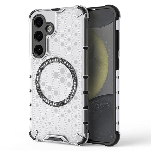 MagSafe-kuori Samsung Galaxy S24 S921:lle, Techsuit, HoneyComb Shield, Valkoinen