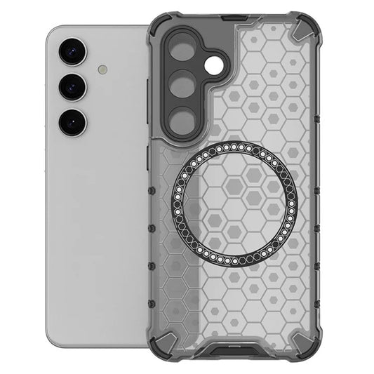 MagSafe-kuori Samsung Galaxy S24 S921:lle, Techsuit, HoneyComb Shield, Musta