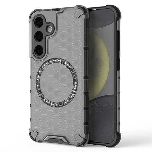 MagSafe-kuori Samsung Galaxy S24 S921:lle, Techsuit, HoneyComb Shield, Musta