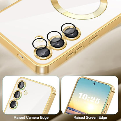MagSafe-kuori Samsung Galaxy S24 S921:lle, Techsuit, Luxury Crystal, Vaaleanpunainen
