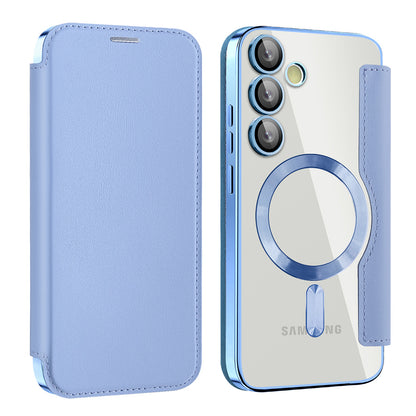 MagSafe-kuori Samsung Galaxy S24 S921:lle, Techsuit, SmartMag Book, Sininen