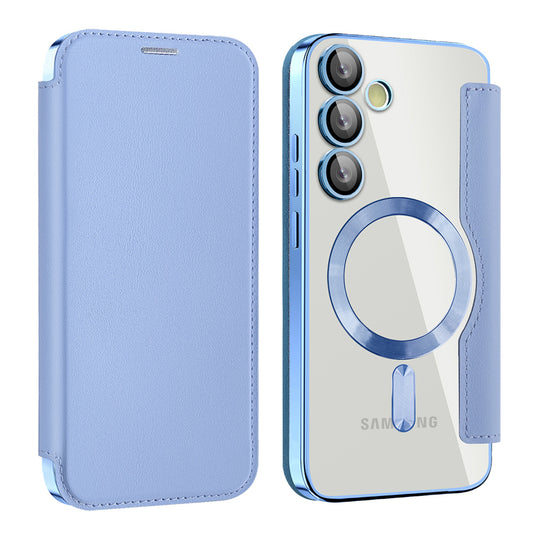 MagSafe-kuori Samsung Galaxy S24 S921:lle, Techsuit, SmartMag Book, Sininen