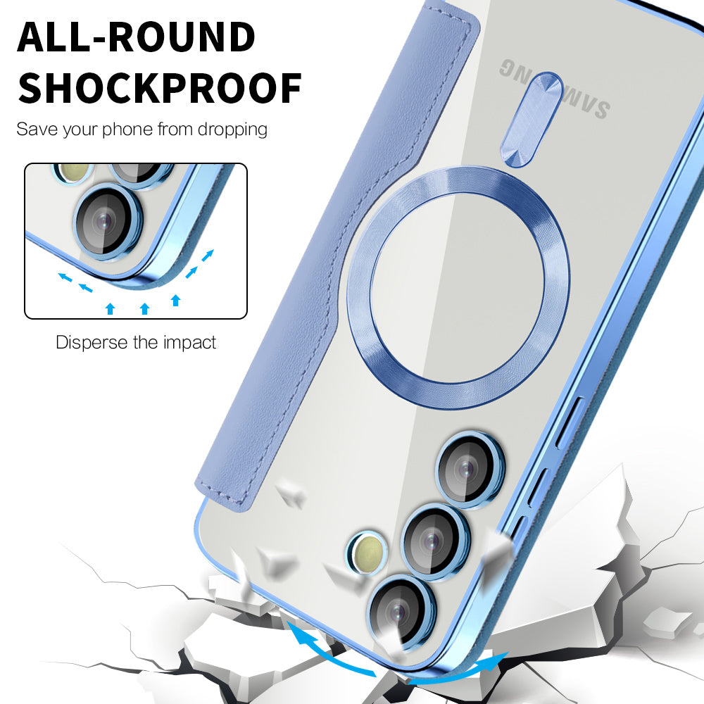 MagSafe-kuori Samsung Galaxy S24 S921:lle, Techsuit, SmartMag Book, Sininen