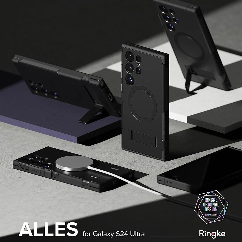MagSafe-kuori Samsung Galaxy S24 Ultra S928:lle, Ringke, Alles, Musta