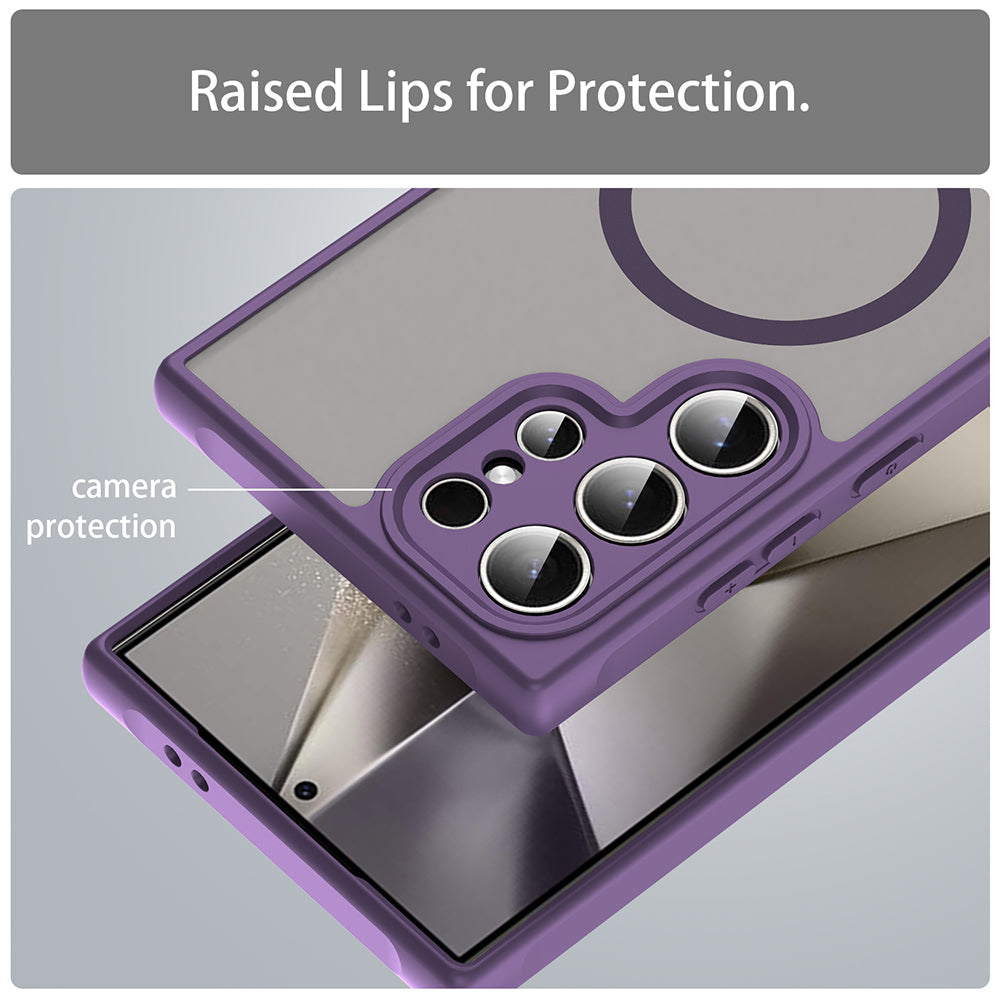 MagSafe Case for Samsung Galaxy S24 Ultra S928, Techsuit, HaloFrost II, Purple
