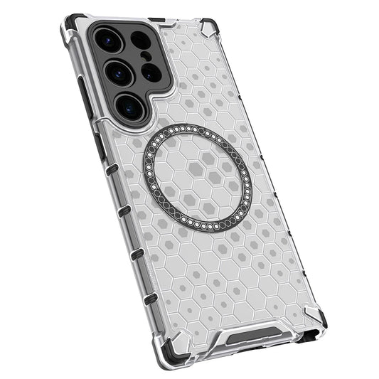 MagSafe-kuori Samsung Galaxy S24 Ultra S928:lle, Techsuit, HoneyComb Shield, Valkoinen