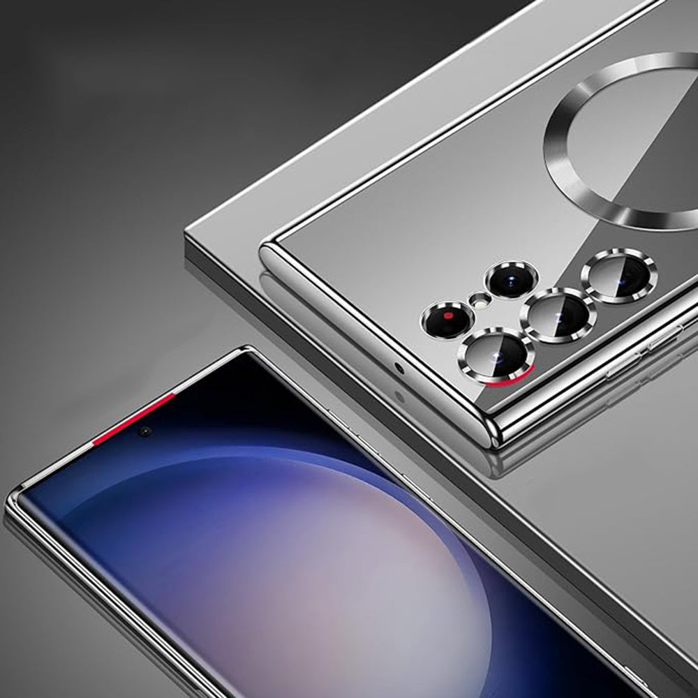 MagSafe-kuori Samsung Galaxy S24 Ultra S928:lle, Techsuit, Luxury Crystal, Musta