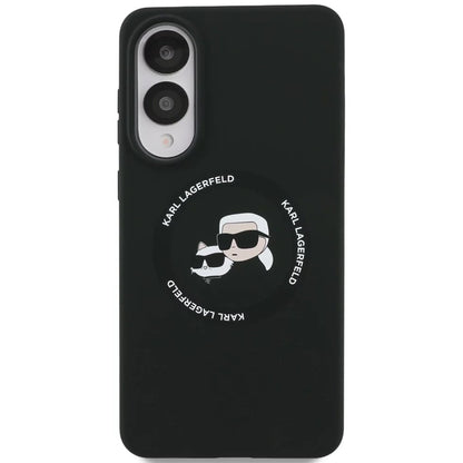 MagSafe Case for Samsung Galaxy S25 Edge S937, Karl Lagerfeld, Silicone Double Heads, Black