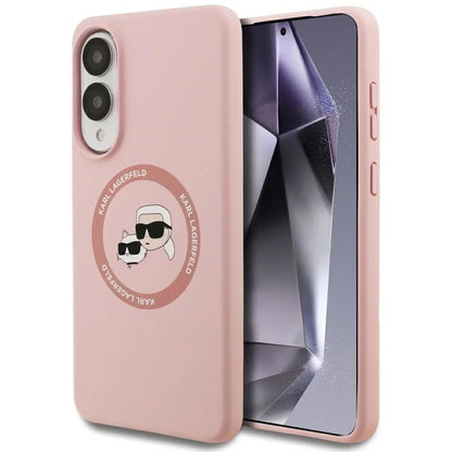 MagSafe-kotelo Samsung Galaxy S25 Edge S937:lle, Karl Lagerfeld, Silicone Double Heads, Pinkki
