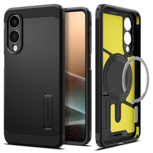 MagSafe Case for Samsung Galaxy S25 Edge S937, Spigen, Tough Armor, Black ACS09422