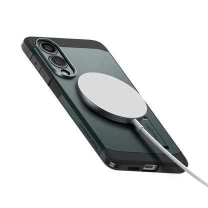 MagSafe-kotelo Samsung Galaxy S25 Edge S937:lle, Spigen, Tough Armor, Vihreä ACS09424