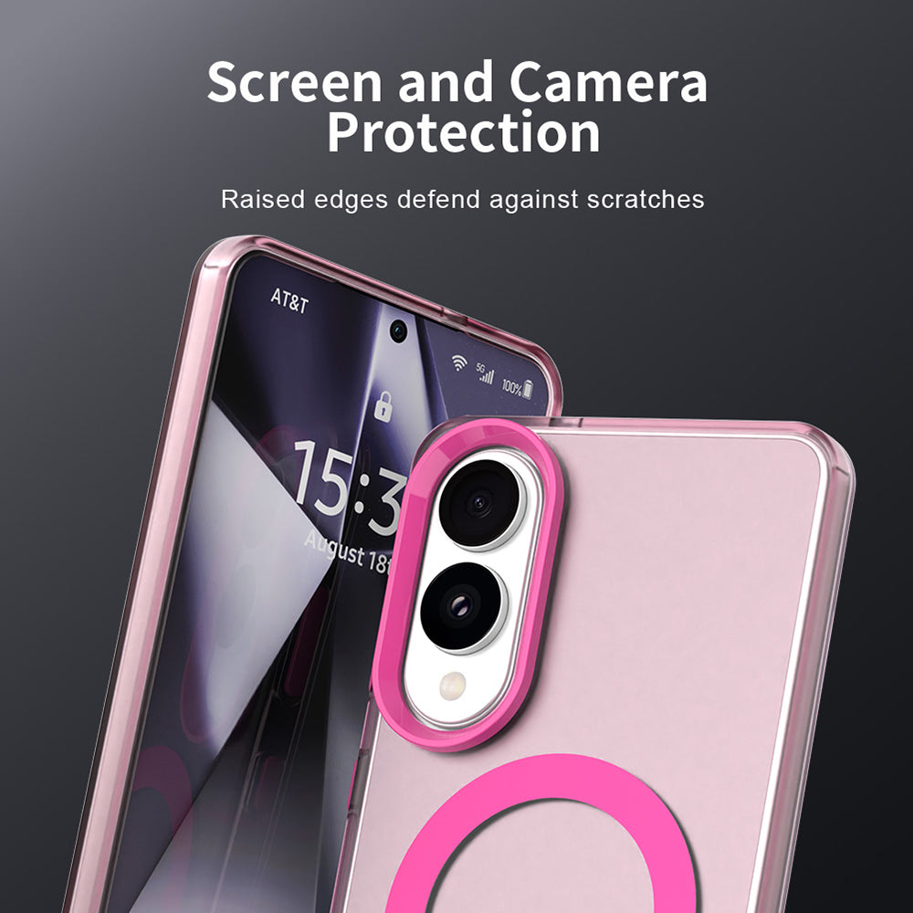 MagSafe-kuori Samsung Galaxy S25 Edge S937:lle, Techsuit, CandyCase, Vaaleanpunainen