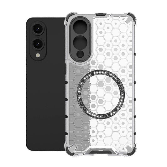 MagSafe-kuori Samsung Galaxy S25 Edge S937:lle, Techsuit, HoneyComb Shield, Valkoinen