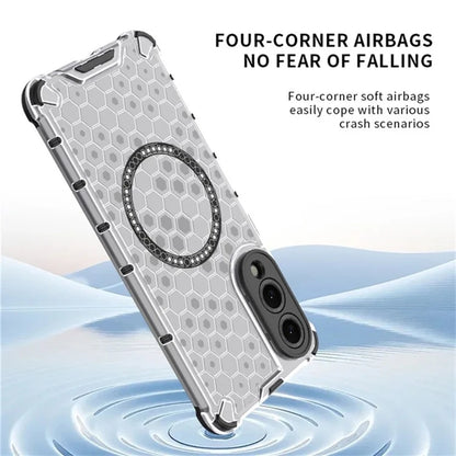 MagSafe-kuori Samsung Galaxy S25 Edge S937:lle, Techsuit, HoneyComb Shield, Musta