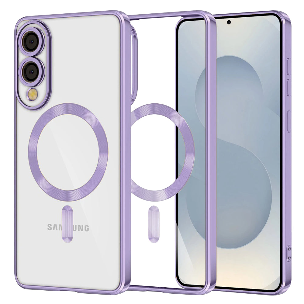 MagSafe-kuori Samsung Galaxy S25 Edge S937:lle, Techsuit, Luxury Crystal, Vaaleanvioletti
