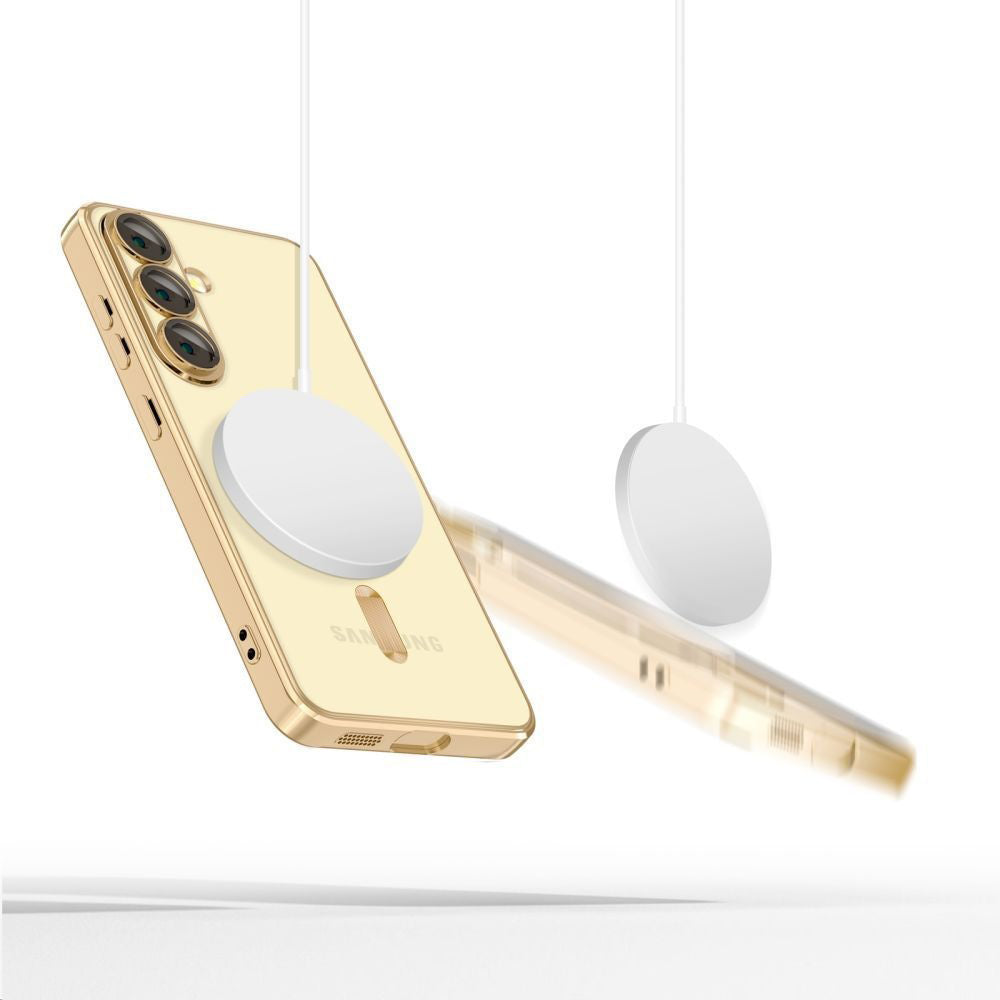 MagSafe-kuori Samsung Galaxy S25 Edge S937:lle, Techsuit, Luxury Crystal, Vaaleanvihreä