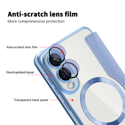 MagSafe-kuori Samsung Galaxy S25 Edge S937:lle, Techsuit, SmartMag Book, Sininen