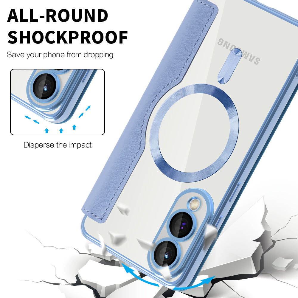 MagSafe-kuori Samsung Galaxy S25 Edge S937:lle, Techsuit, SmartMag Book, Sininen