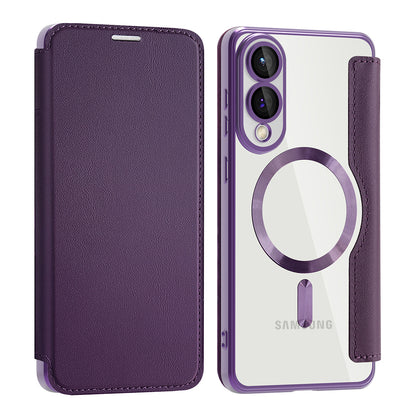 MagSafe-kuori Samsung Galaxy S25 Edge S937:lle, Techsuit, SmartMag Book, Violetti