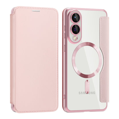 MagSafe-kuori Samsung Galaxy S25 Edge S937:lle, Techsuit, SmartMag Book, Vaaleanpunainen