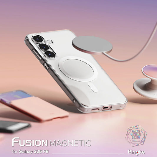MagSafe-kuori Samsung Galaxy S25 FE:lle, Ringke, Fusion, Läpinäkyvä
