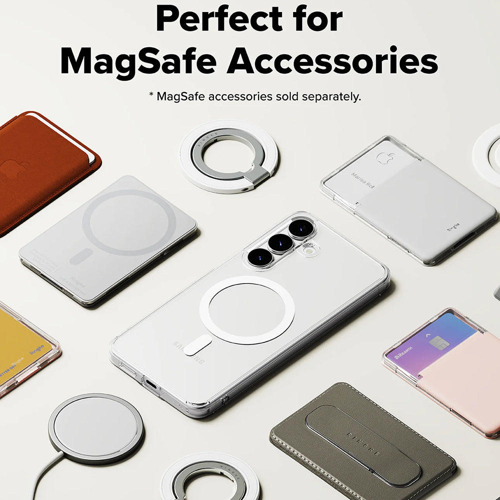MagSafe Case for Samsung Galaxy S25 FE, Ringke, Fusion, Transparent