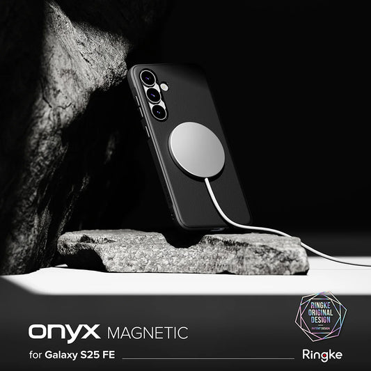 MagSafe-kuori Samsung Galaxy S25 FE:lle, Ringke, Onyx, Musta