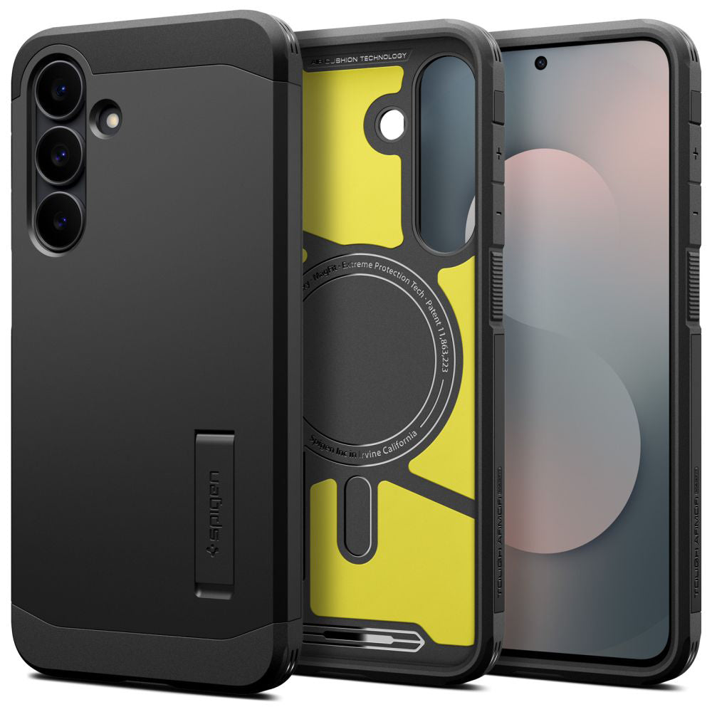 MagSafe-kotelo Samsung Galaxy S25 FE:lle, Spigen, Tough Armor, Musta