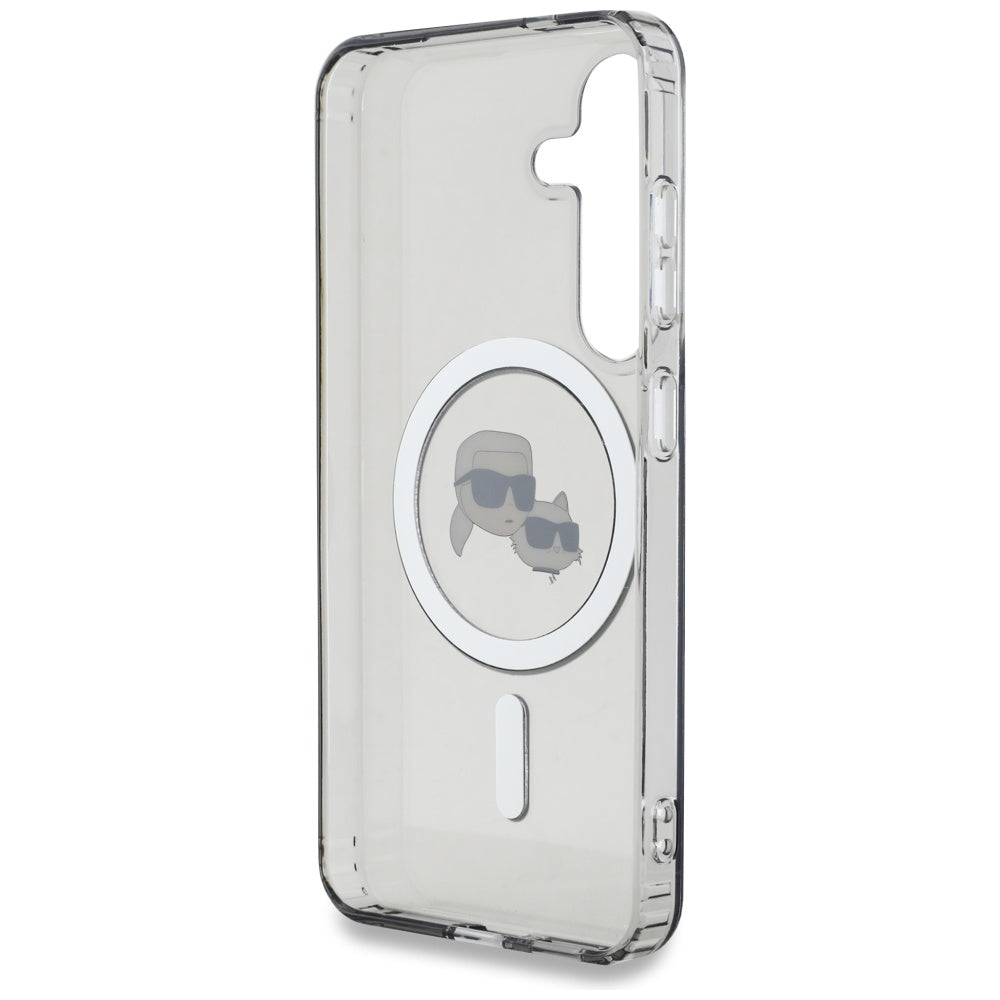 MagSafe-kotelo Samsung Galaxy S25+ S936:lle, Karl Lagerfeld, IML Metal Karl & Choupette's Heads, Musta