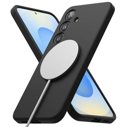 MagSafe-kotelo Samsung Galaxy S25+ S936:lle, Ringke, Silikoni, Musta