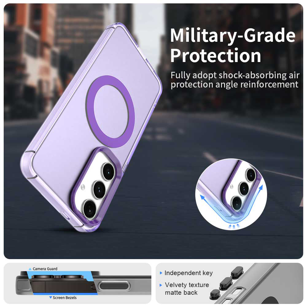 MagSafe Case for Samsung Galaxy S25+ S936 / S24+ S926, Techsuit, CandyCase, Purple