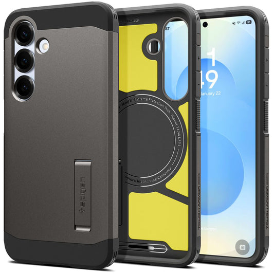 MagSafe-kotelo Samsung Galaxy S25+ S936:lle, Spigen, Tough Armor, Harmaa