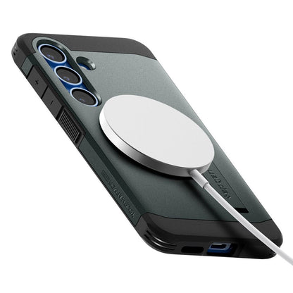 MagSafe-kotelo Samsung Galaxy S25+ S936:lle, Spigen, Tough Armor, Vihreä ACS08989