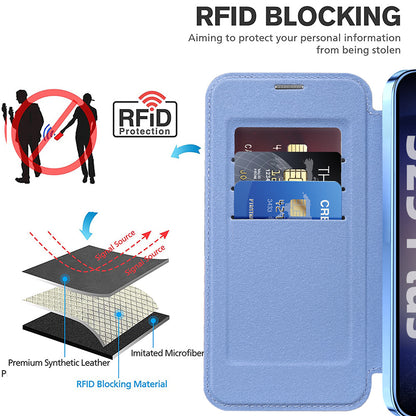 MagSafe Case for Samsung Galaxy S25+ S936, Techsuit, SmartMag Book, Blue