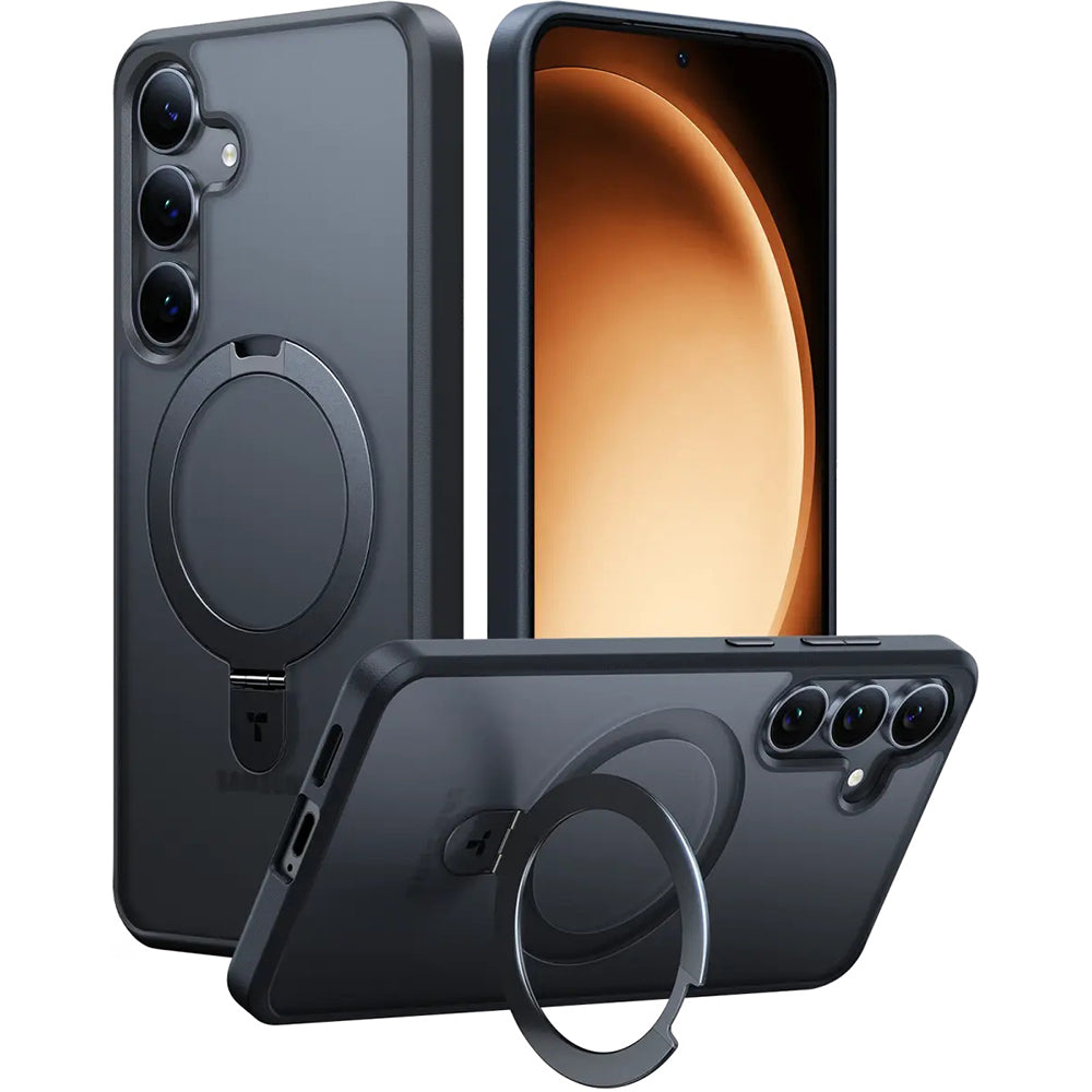 MagSafe-kotelo Samsung Galaxy S25+ S936:lle, Torras, Ostand, Musta