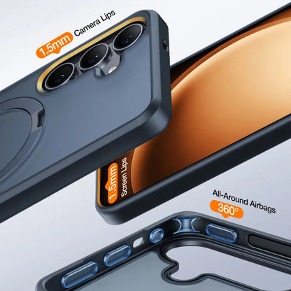 MagSafe-kotelo Samsung Galaxy S25+ S936:lle, Torras, Ostand, Musta